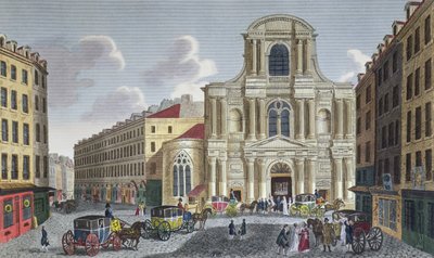 Die Veranda der Kirche Saint Gervais, ca. 1815-20 (Farbstich) von Henri Courvoisier Voisin
